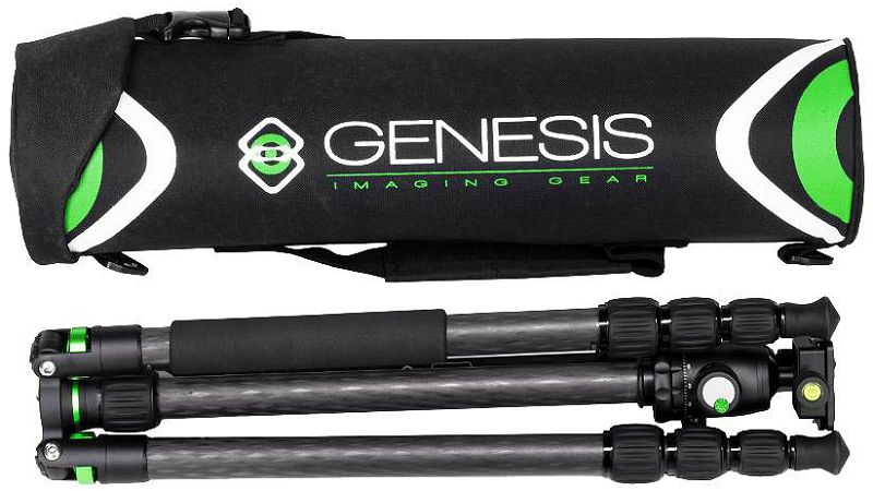 Genesis Base C1 BH-34 KIT Green zeleni komplet Carbon Fiber Tripod karbonski stativ 170,8cm + kuglasta glava ball head 15kg