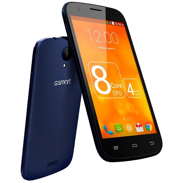 Gigabyte GSmart Akta A4 (Dual sim, 5.0" qHD 940x560 IPS, MTK MT6592 1.4GHz OCTA-Core, RAM 1GB + ROM 8GB, 13MP AF w Flash LED + 5.0MP, Android 4.4, WiFi, BT 4.0, 3G, GPS, FM, 1800 mAh battery) Dark Blu