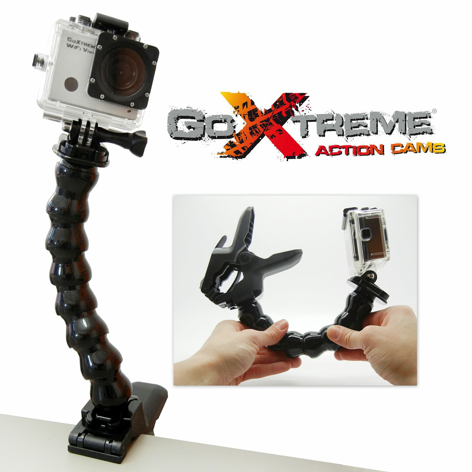 GoXtreme Accessory Flexi Clamp zglobni nosač za akcijsku sportsku kameru (55207)