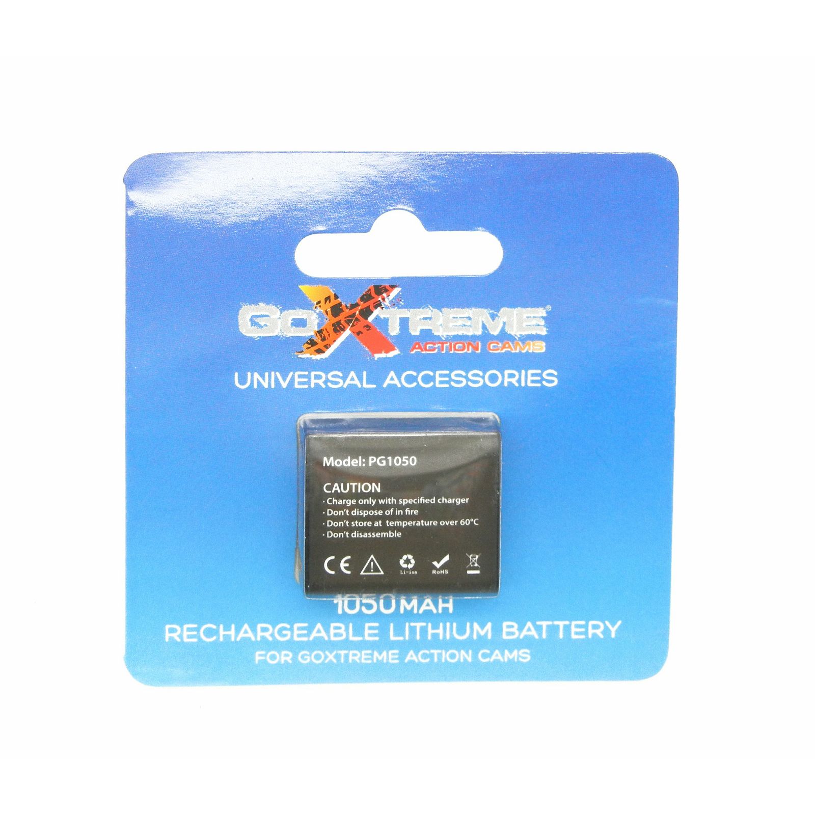 GoXtreme Accessory Lithium Battery 1050mAh 3.7V 3.885Wh punjiva baterija za akcijsku sportsku kameru Endurance Discovery, Rallye, Pioneer (01472)