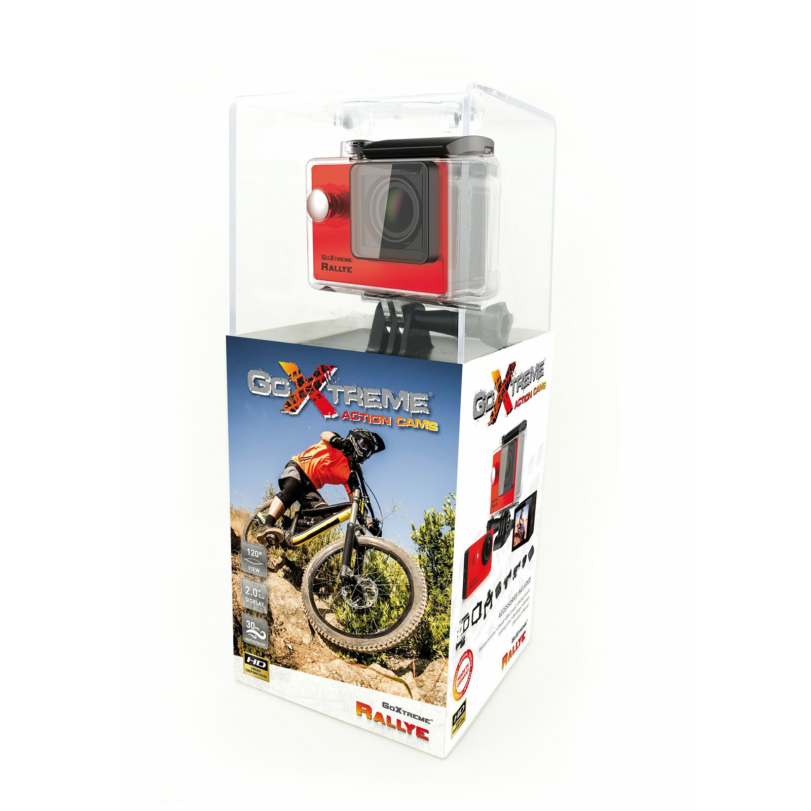 GoXtreme Rallye Red Action Camera Waterproof crvena sportska akcijska kamera vodootporna do 30m (20126)