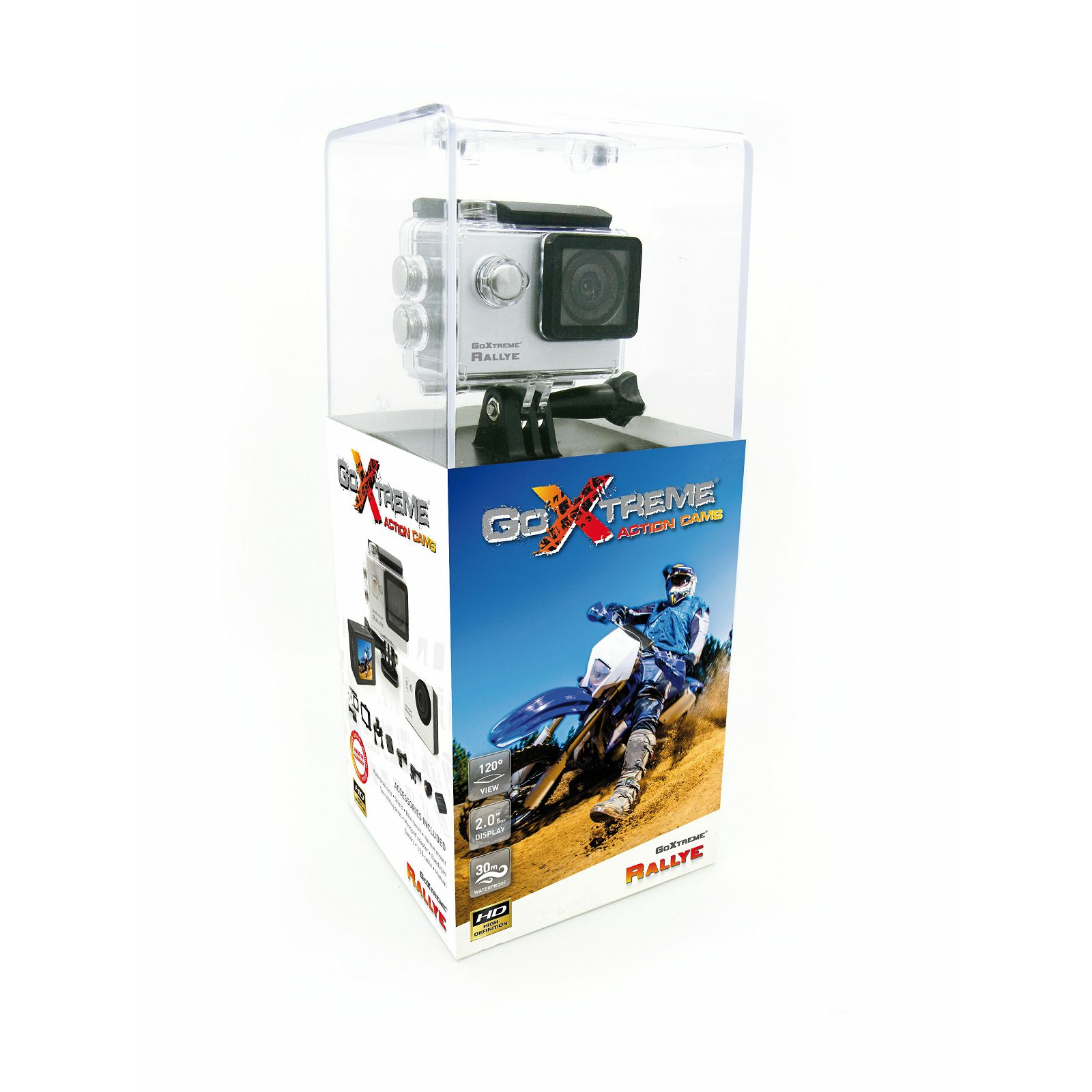GoXtreme Rallye Silver Action Camera Waterproof srebrena sportska akcijska kamera vodootporna do 30m (20125)