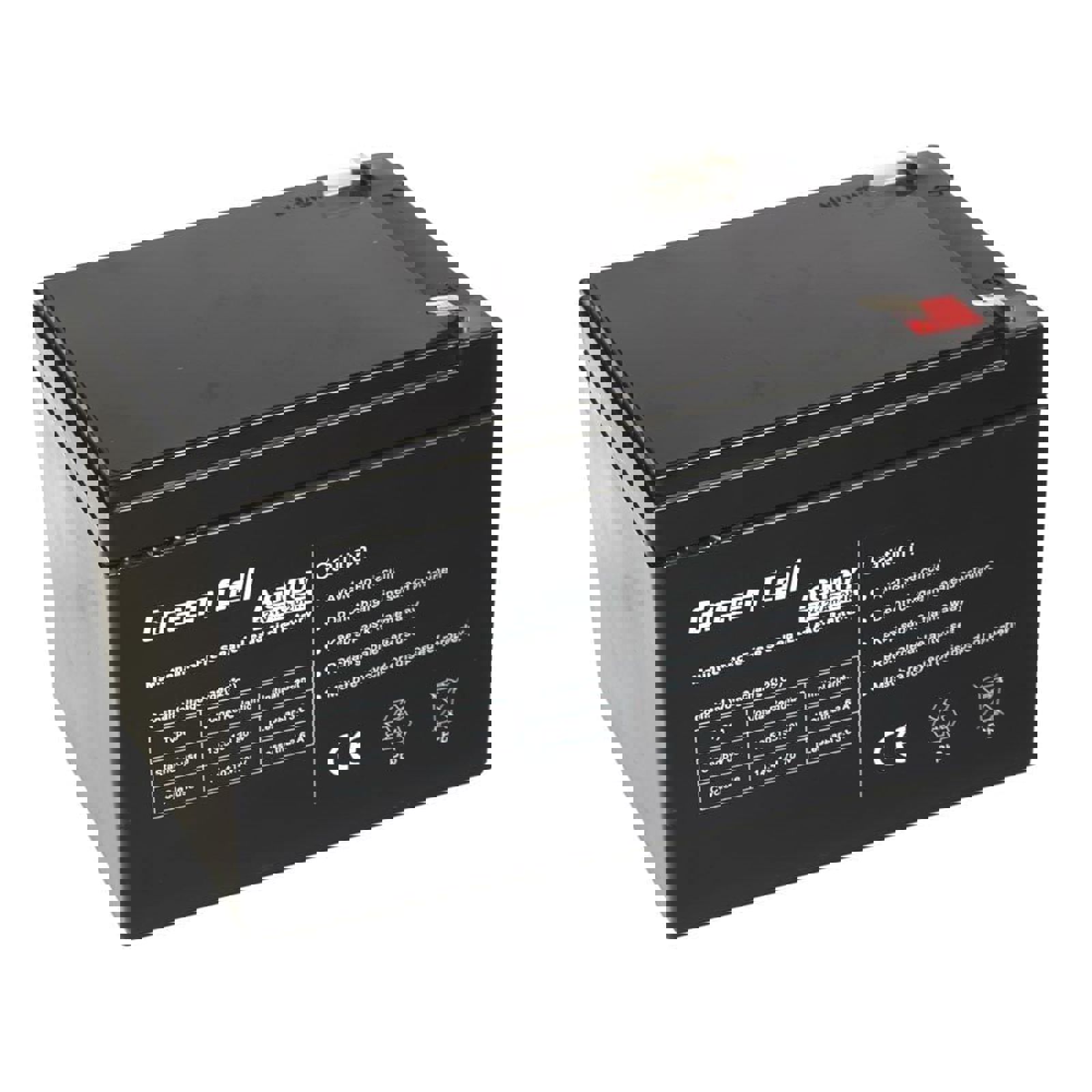 Green Cell AGM VRLA 12V 12Ah maintenance-free battery for the alarm system, cash register, toys (AGM07)