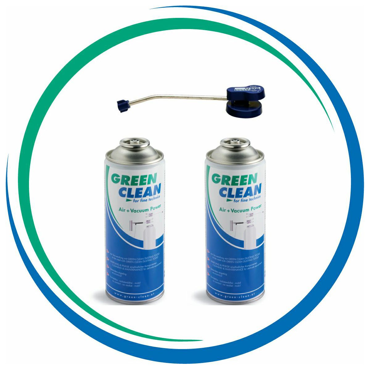 Green Clean AIR Duster Starter KIT 2x G-2041 + 1x V-2000 komplet Air + Vacuum Power 400ml + Top Ventil vrh ventila (GS-2041)