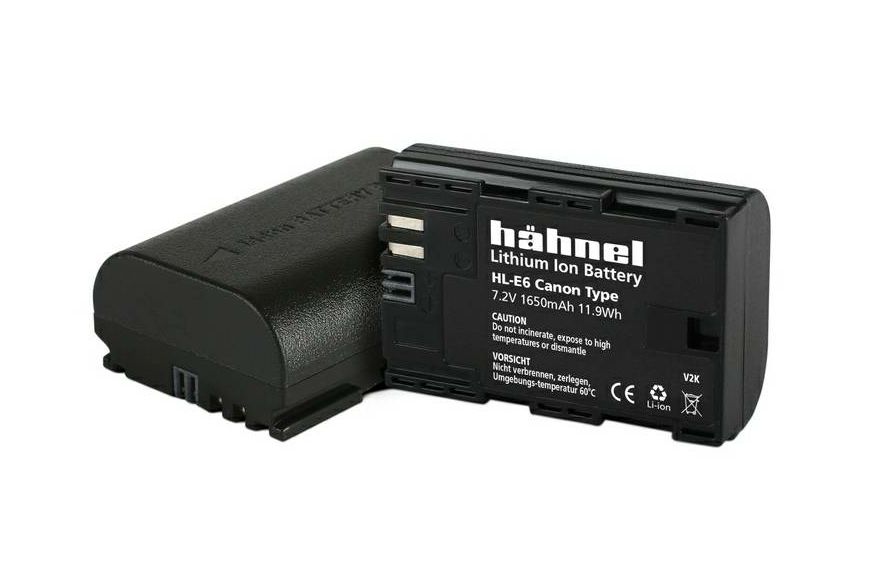 Hähnel HL-E6 1650mAh 7.2V 11.9Wh baterija za Canon EOS R, RP, 5D IV, 6D II, 80D, 7D II, 5DsR, 5D III, 6D, 7D, 70D 60D 5D II XC10 5Ds 60Da LP-E6 Lithium-Ion Battery Pack (1000 178.6)