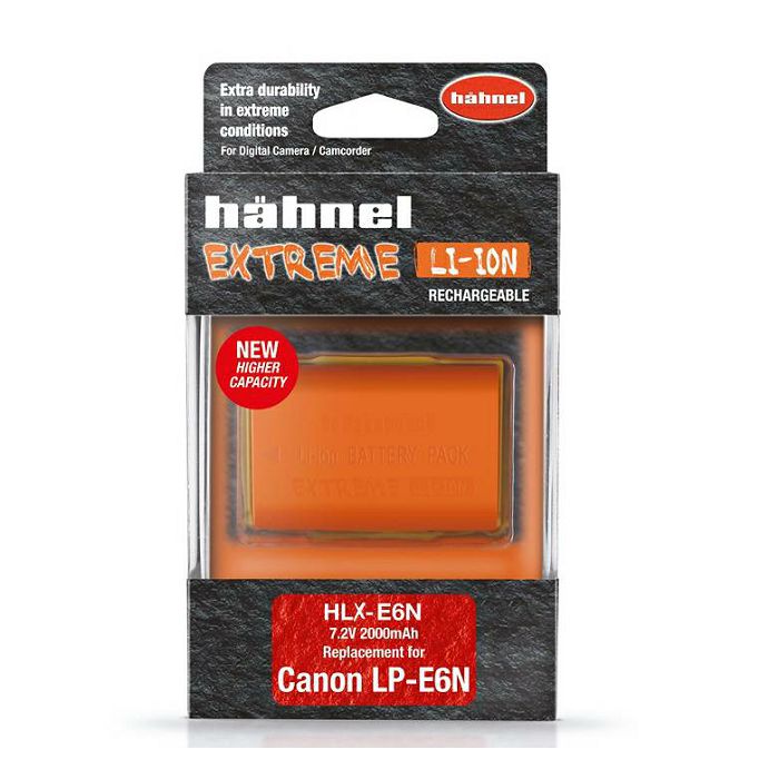 Hähnel HLX-E6N Extreme 2000mAh 7.2V 14.4Wh baterija za Canon EOS R, RP, 5D IV, 6D II, 80D, 7D II, 5DsR, 5D III, 6D, 7D, 70D 60D 5D II XC10 5Ds 60Da Lithium-Ion Battery Pack (1000 150.9)