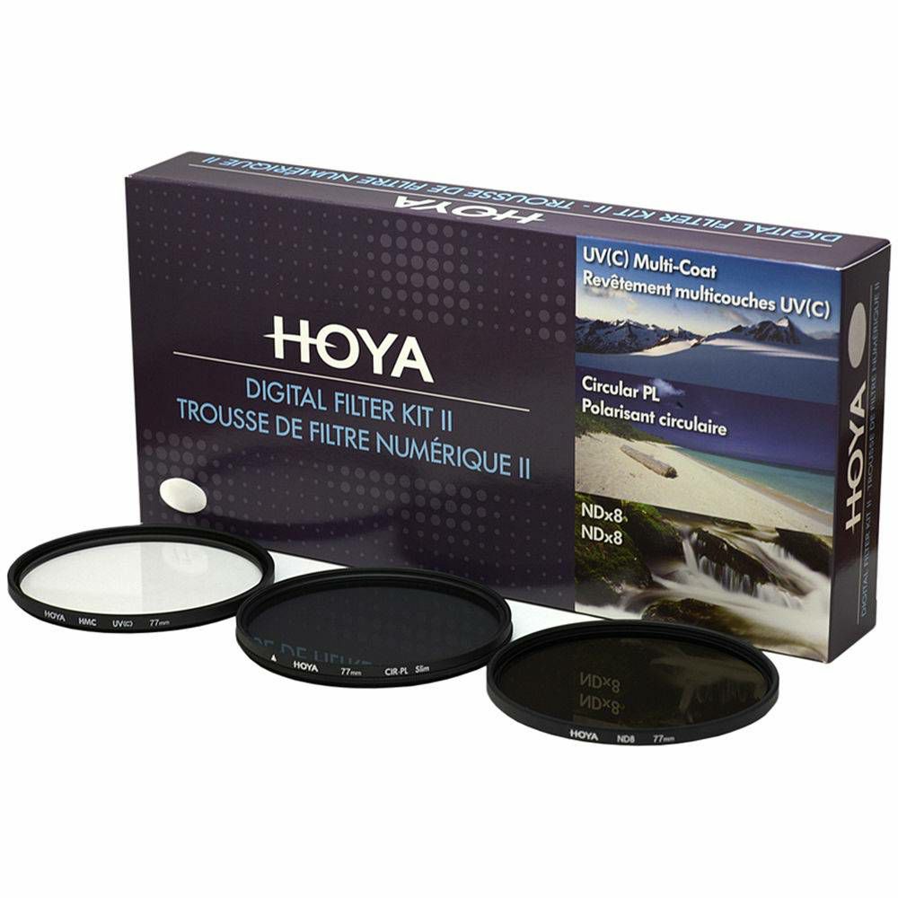 Hoya Digital Filter KIT II UV(c) Multi-Coat + CPL Circular PL + ND8 77mm