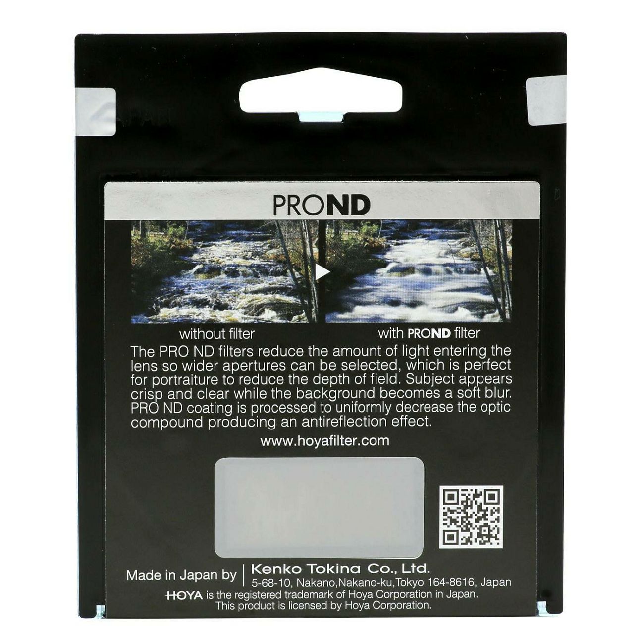 Hoya PRO ND16 82mm Neutral Density ND filter (4 blende)