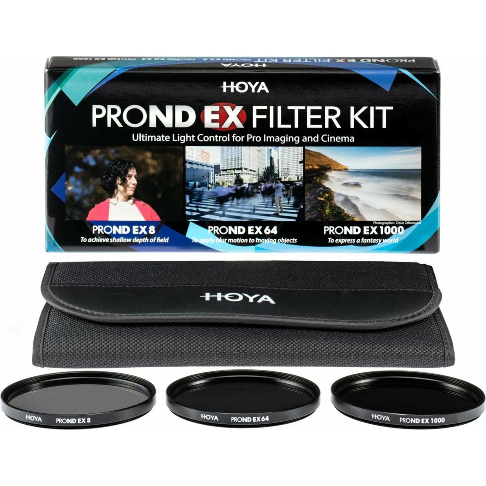 Hoya PROND EX filter kit 8/64/1000 55mm Neutral Density ND filter komplet ND8, ND64, ND1000 (HO-NDKEX55)
