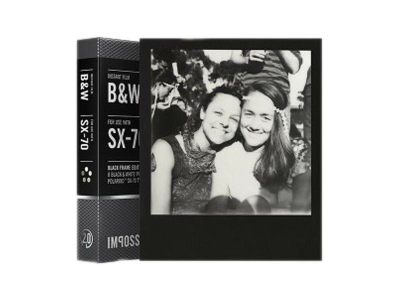 Impossible Black & White 2.0 Instant Film for Polaroid SX-70 Cameras (Black Frame, 8 Exposures) SX 70 B/W Black Frame Gen 2.0 (4162)