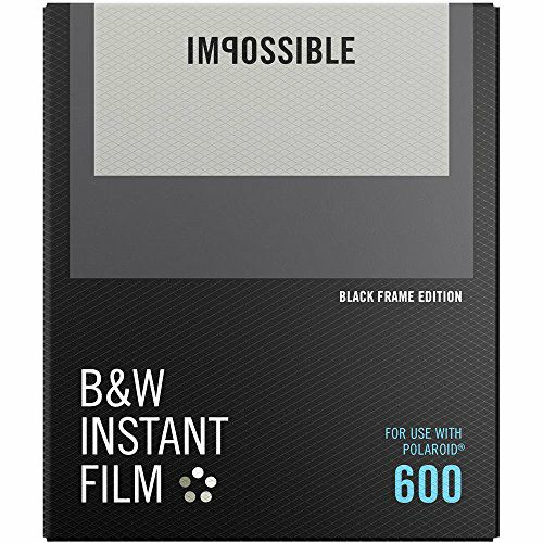 Impossible B&W Film for Polaroid 600 Black Frame (Films work with 600 Cameras & I-type Cameras) (4517)