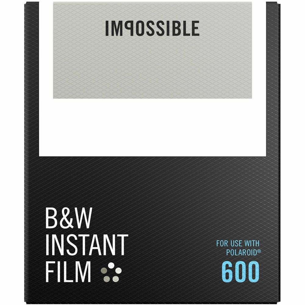 Impossible B&W Film for Polaroid 600 (Films work with 600 Cameras & I-type Cameras) (4516)