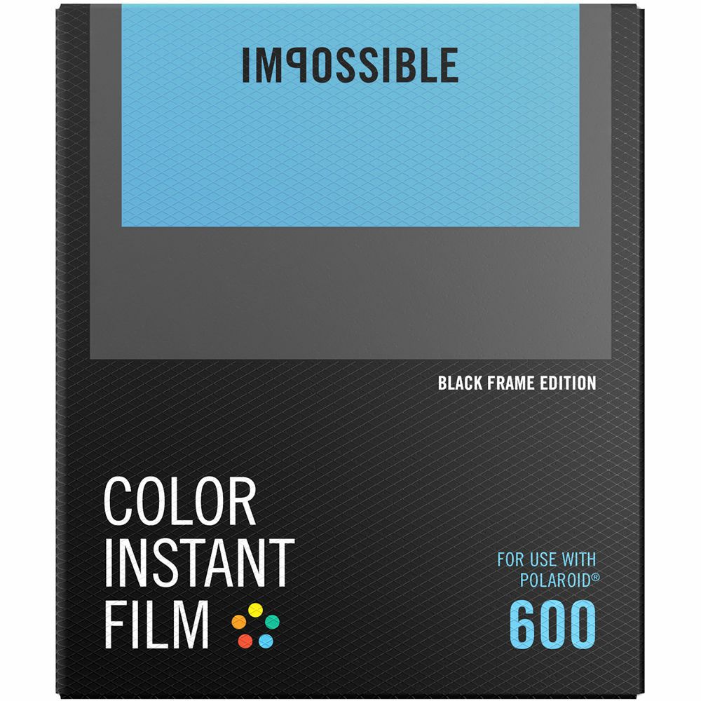 Impossible Color Film for Polaroid 600 Black Frame (Films work with 600 Cameras & I-type Cameras) (4515)