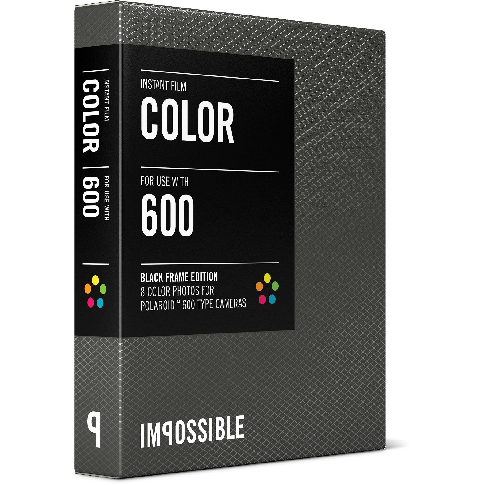 Impossible Color Instant Film for Polaroid 600 Cameras (Black Frame, 8 Exposures) 600 Color Black Frame (3553)