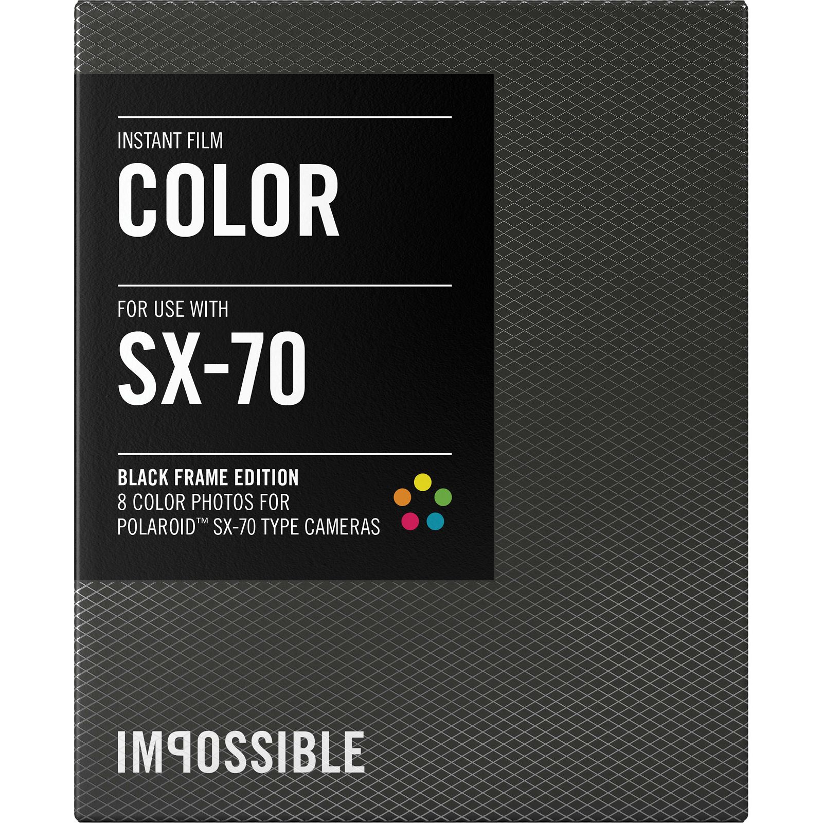 Impossible Color Instant Film for Polaroid SX-70 Cameras (Black Frame, 8 Exposures) SX 70 Color Black Frame (3554)