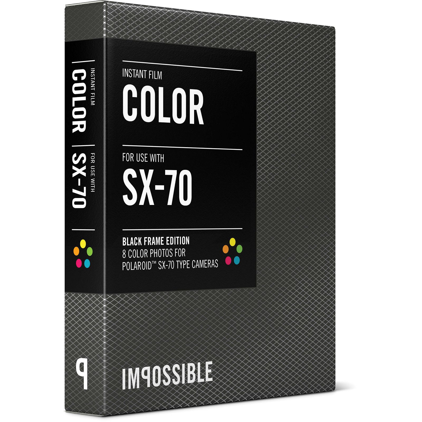 Impossible Color Instant Film for Polaroid SX-70 Cameras (Black Frame, 8 Exposures) SX 70 Color Black Frame (3554)