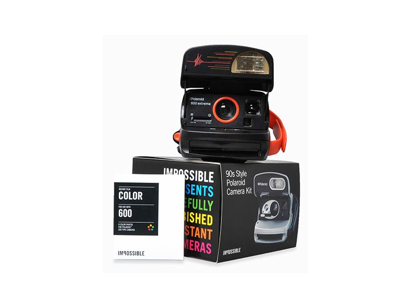Impossible Polaroid™ 600 camera 90s style + 1 film (color) Instant fotoaparat Refurbished camera (2490)