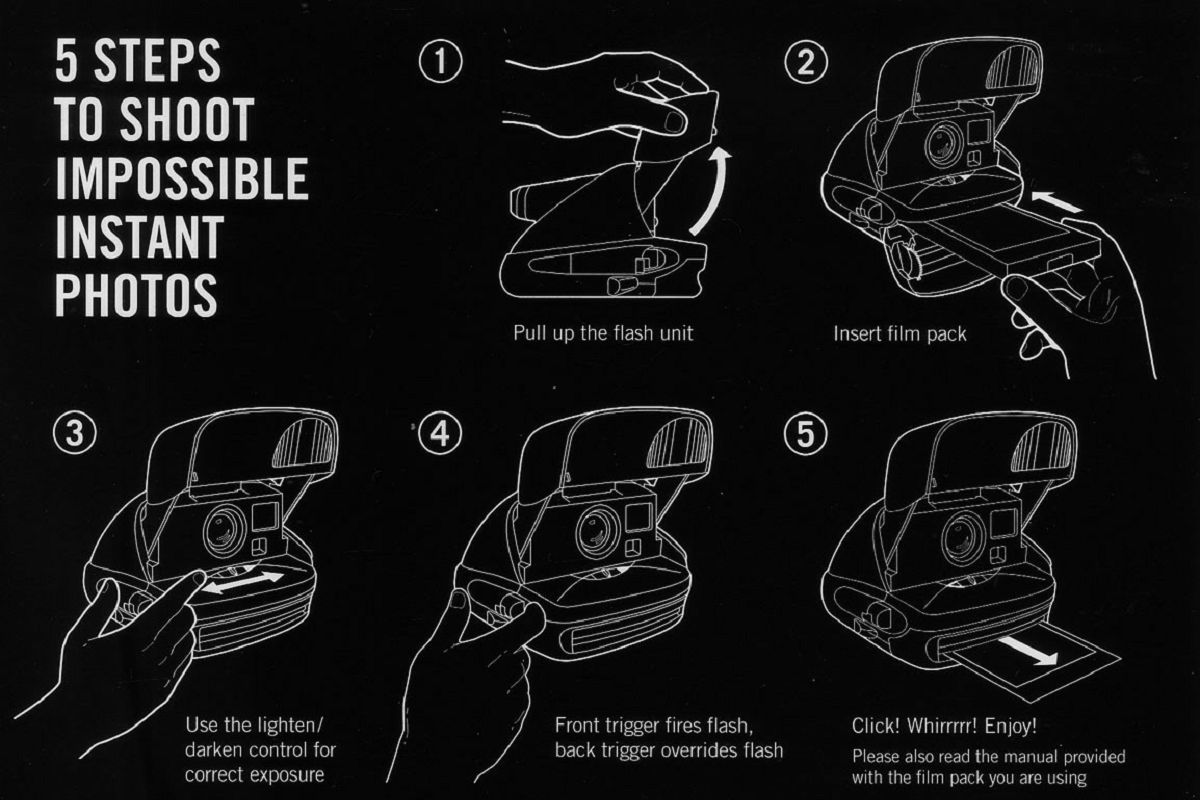 Impossible Polaroid™ 80s style b cond Instant fotoaparat Refurbished camera (2584)
