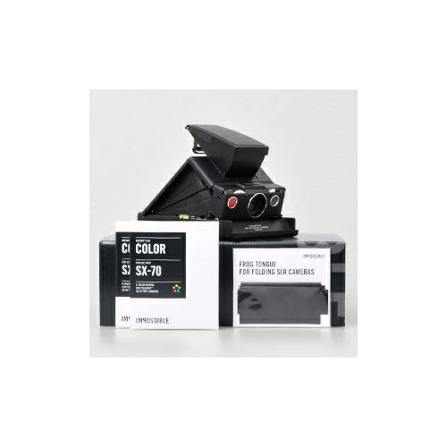 Impossible Polaroid™ SX 70 Camera Kit Black + 2 films (color) Instant fotoaparat Refurbished camera (3212)