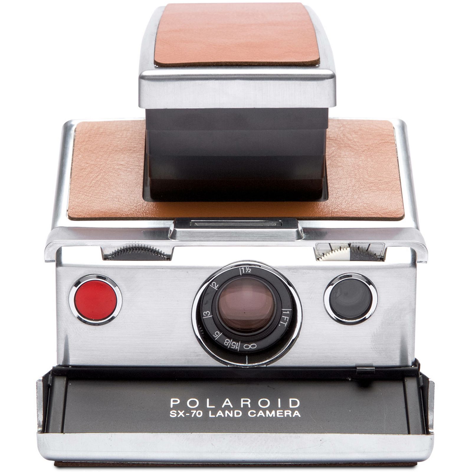 Impossible Polaroid™ SX 70 Original (Chrome/Brown leather) Instant fotoaparat Refurbished camera (1503)