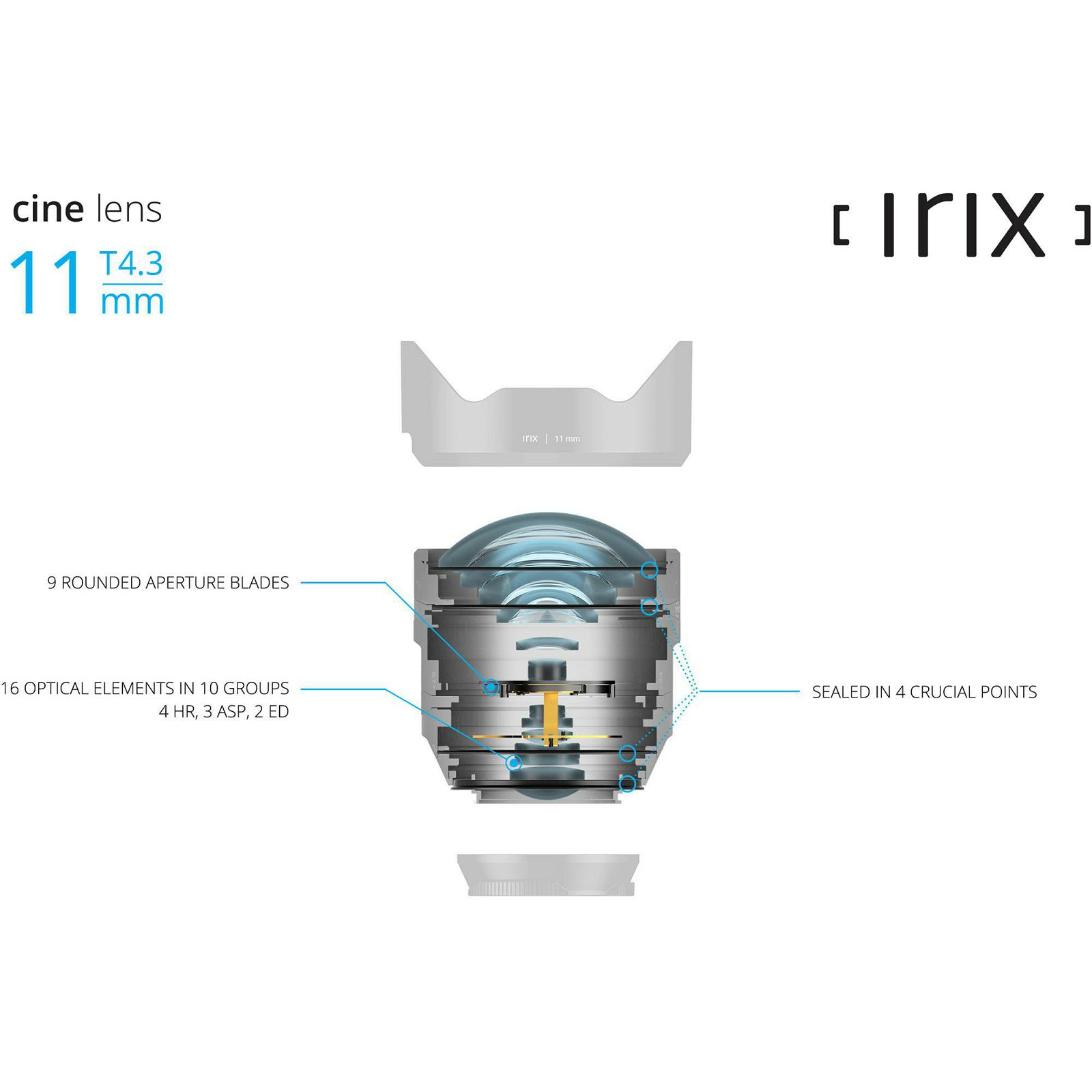 Irix Cine 11mm T4.3 Metric širokokutni objektiv za Canon EF