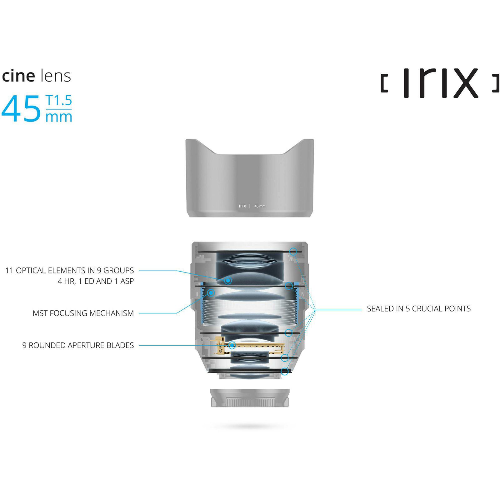 Irix Cine 45mm T1.5 Metric objektiv za Sony E-mount