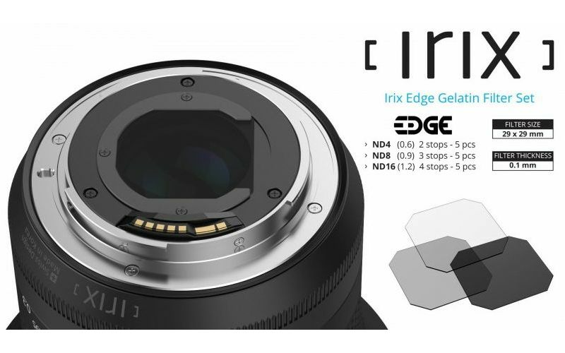 Irix Edge ND gelatin filter set 29x29mm komplet stražnjih filtera 0.6 (ND4), 0.9 (ND8) i 1.2 (ND16) za objektiv