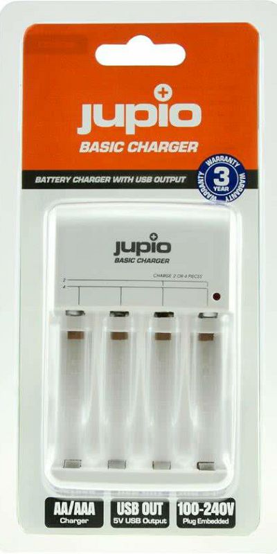 Jupio Basic Charger punjač za 4xAA ili 4xAAA baterije (JBC0021)