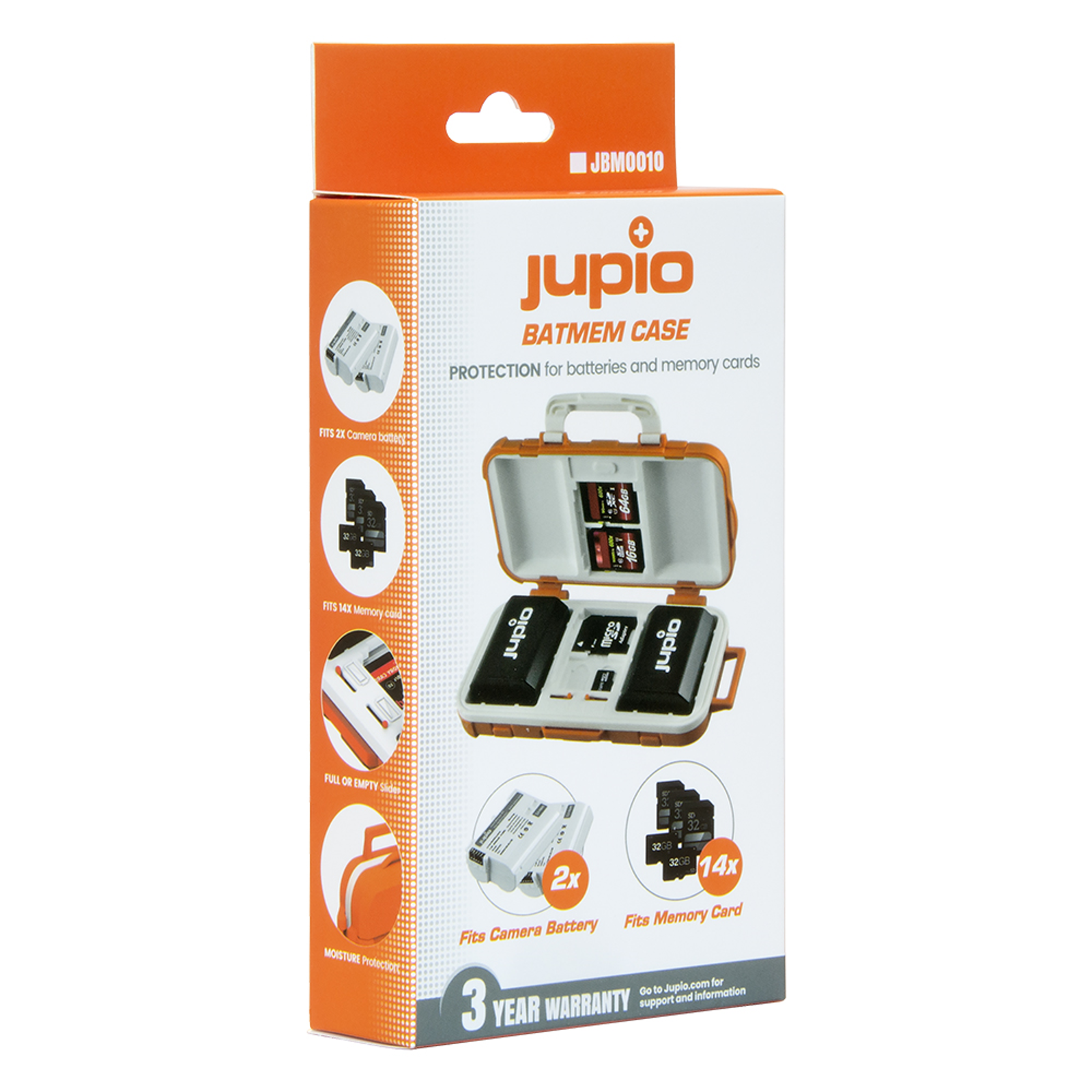 Jupio Batmem Case SD MicroSD CF XQD Card Box kutijica za baterije i memorijske kartice (JBM0010)