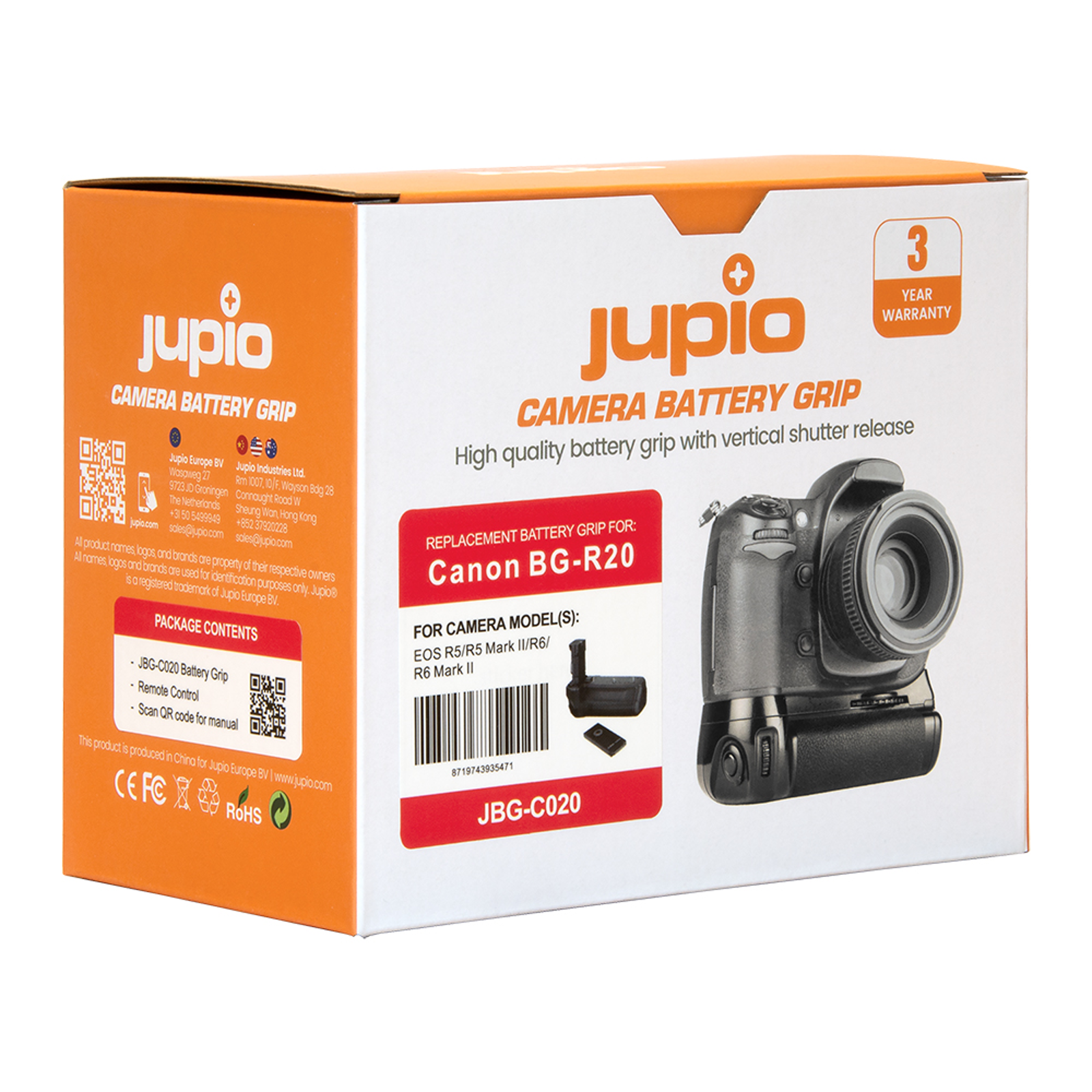 Jupio Battery Grip for Canon R5 Mark II BG-R20 držač baterija za fotoaparat (JBG-C020)