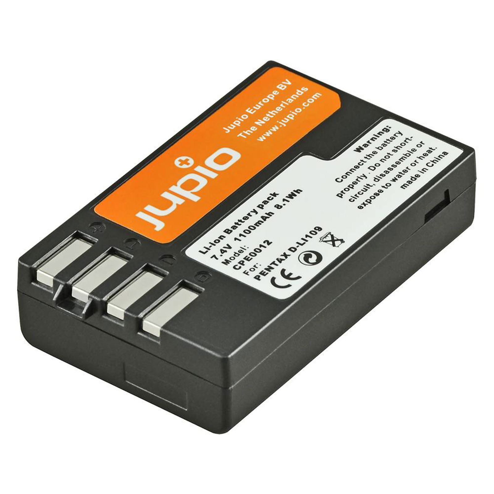 Jupio D-Li109 1100mAh baterija za Pentax K-30, K-50, K-R, K-S1, K-S2, KP Lithium-Ion Battery Pack (CPE0012)