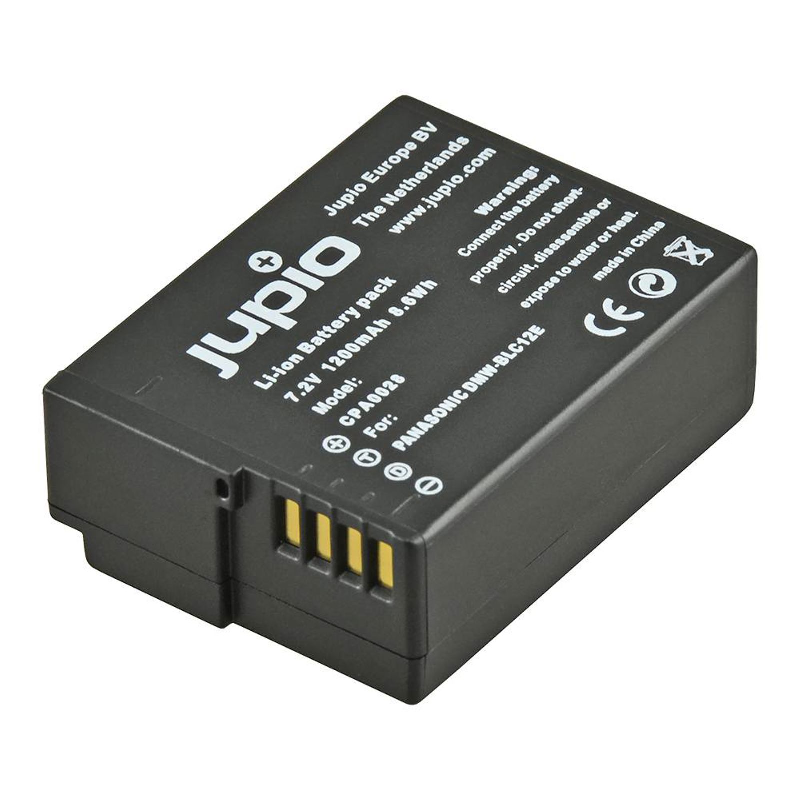 Jupio DMW-BLC12E 1200mAh baterija za Panasonic Lumix DMC-GH2 DMC-FZ200 DMC-G5 DMC-G6 DMC-G85 FZ200 FZ1000 GH2 G5 G6 DMW-BLC12 Leica Q Typ 116 V-Lux Typ 114 Sigma Quattro dp0 dp1 dp2 (CPA0028)