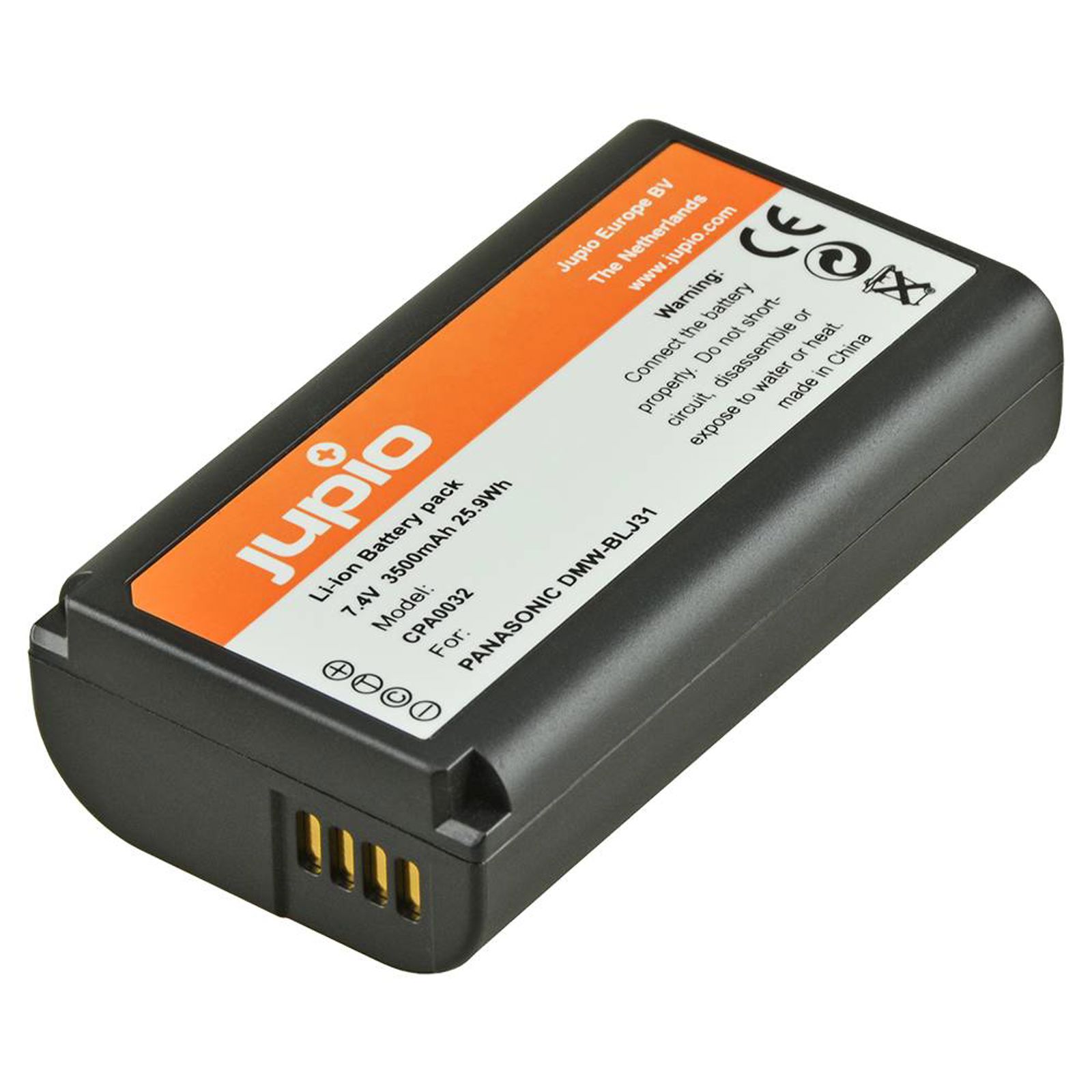 Jupio DMW-BLJ31E 3500mAh baterija za Panasonic Lumix DC-S1, DC-S1R, DC-S1H, S1, S1R, S1H DMW-BLJ31 Lithium-Ion Battery Pack (CPA0032)