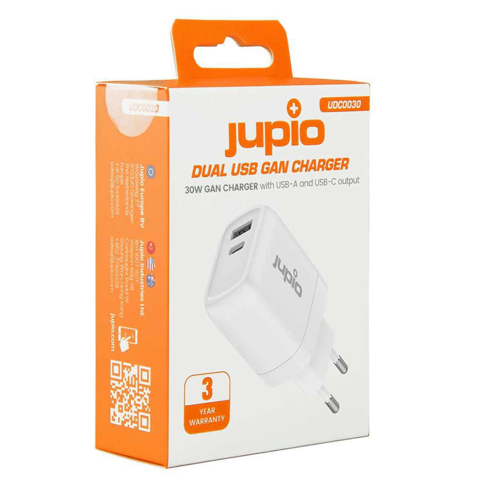 Jupio Dual USB GaN Charger 30W zidni punjač (UDC0030)