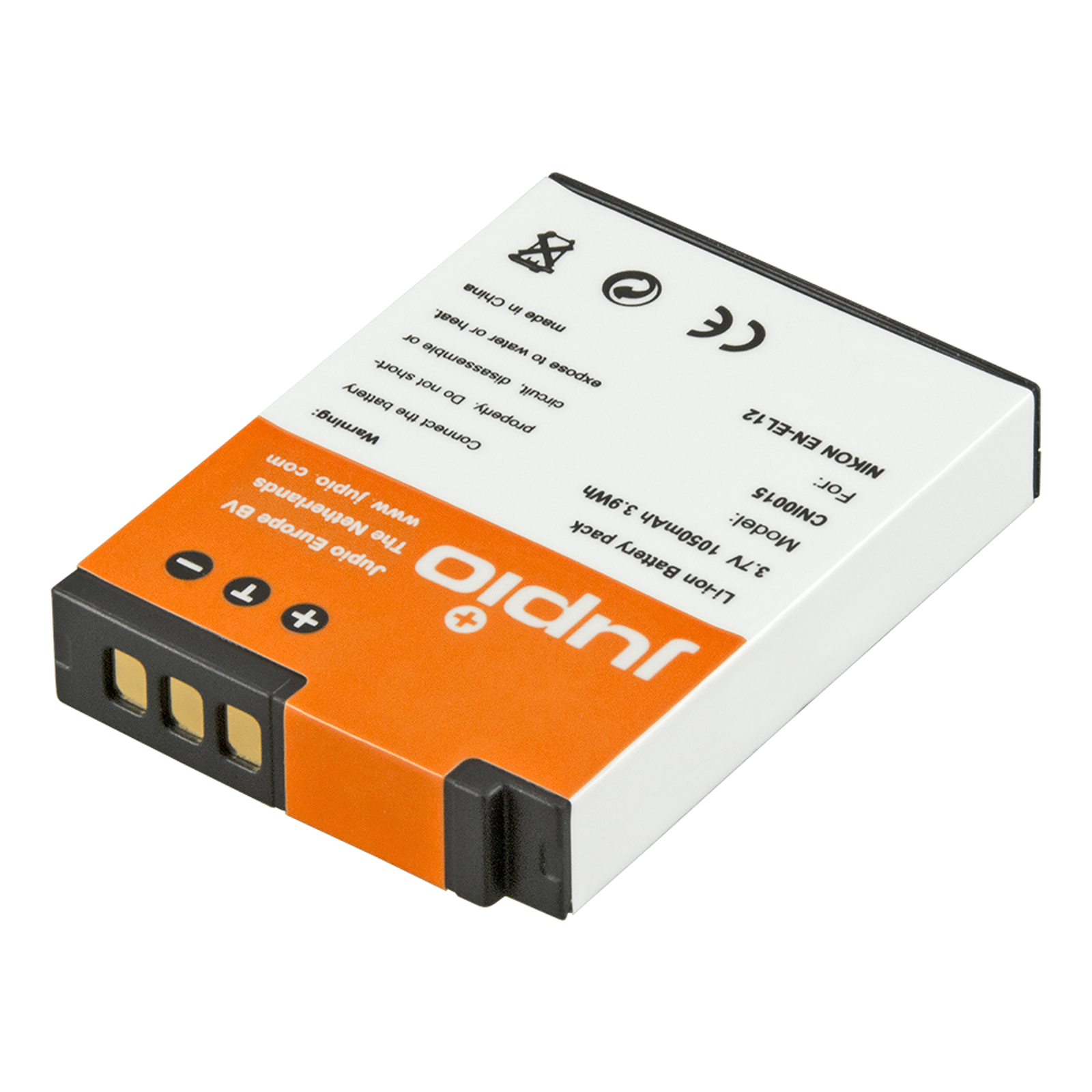 Jupio EN-EL12 1050mAh 3.7V baterija za Nikon Coolpix AW100, AW100s, AW110, AW120, AW130, P300, P310, P340, S31, S1000pj, S1100pj, S1200pj, S6000, S610, S6100, S610c, S6150, S620, S6200, S630 (CNI0015)