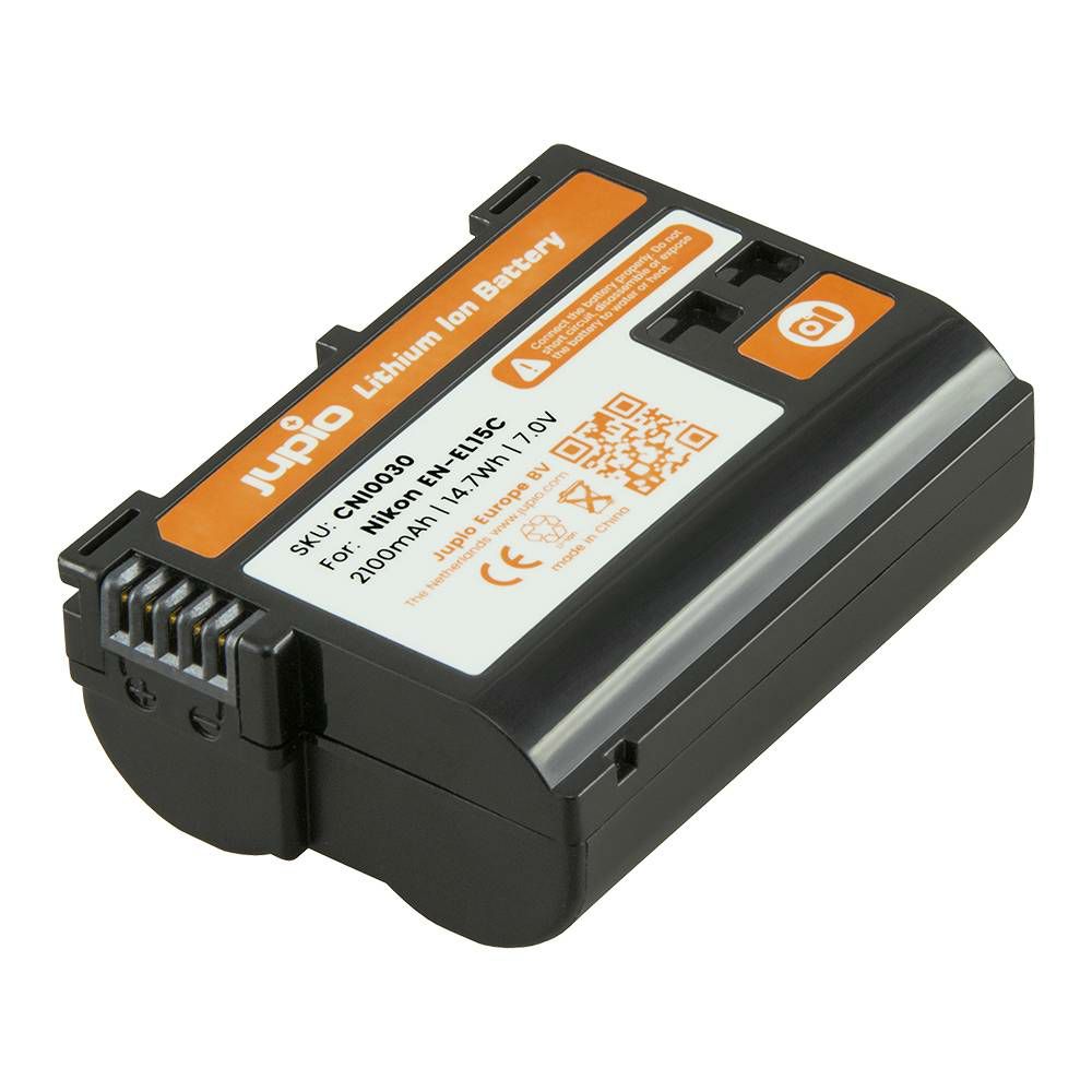 Jupio EN-EL15C 2100mAh 7V baterija za Nikon Z8, Z7 II, Z6 II, Z5, D850, D780, D750, D500, D7500, D810, D610, D7200, D810A Lithium-Ion Battery Pack (CNI0030V2)