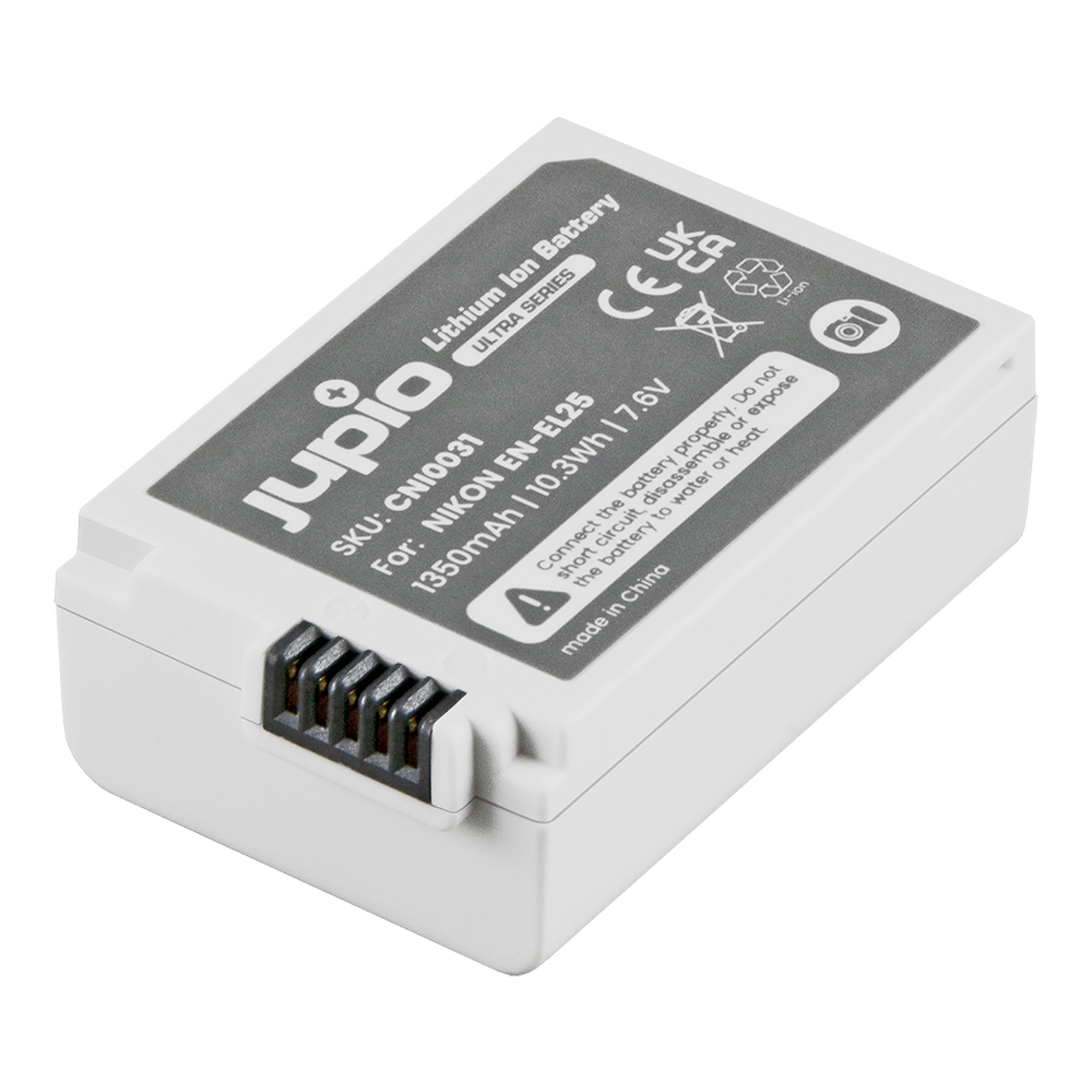 Jupio EN-EL25 Ultra 1350mAh 10.3Wh 7.6V baterija za Nikon Z Fc, Z50 II, Z50, Z30 Lithium-Ion Battery Pack (CNI0031V2)