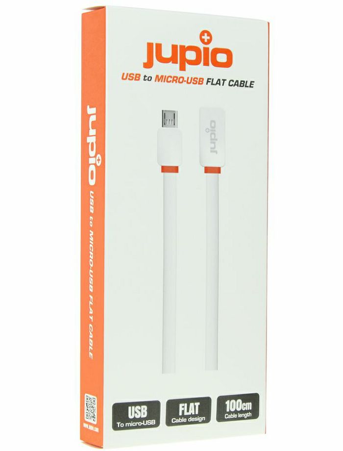 Jupio Flat Cable Micro USB white 1m bijeli kabel (CAB0010)