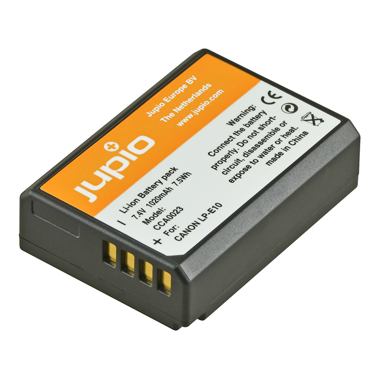Jupio LP-E10 NB-E10 1020mAh 7.4V baterija za Canon EOS 2000D, 4000D, 1300D, 1200D, 1100D, Rebel T3, T5, T6, Kiss X50 Lithium-Ion Battery Pack (CCA0023)