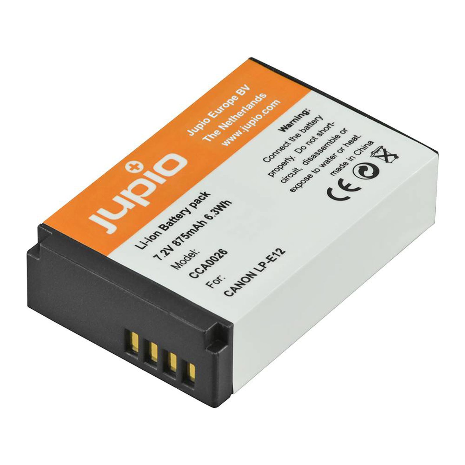 Jupio LP-E12 875mAh 7.2V baterija za Canon EOS 100D, EOS M, EOS M50, Rebel SL1 NB-E12 Lithium-Ion Battery Pack (CCA0026)