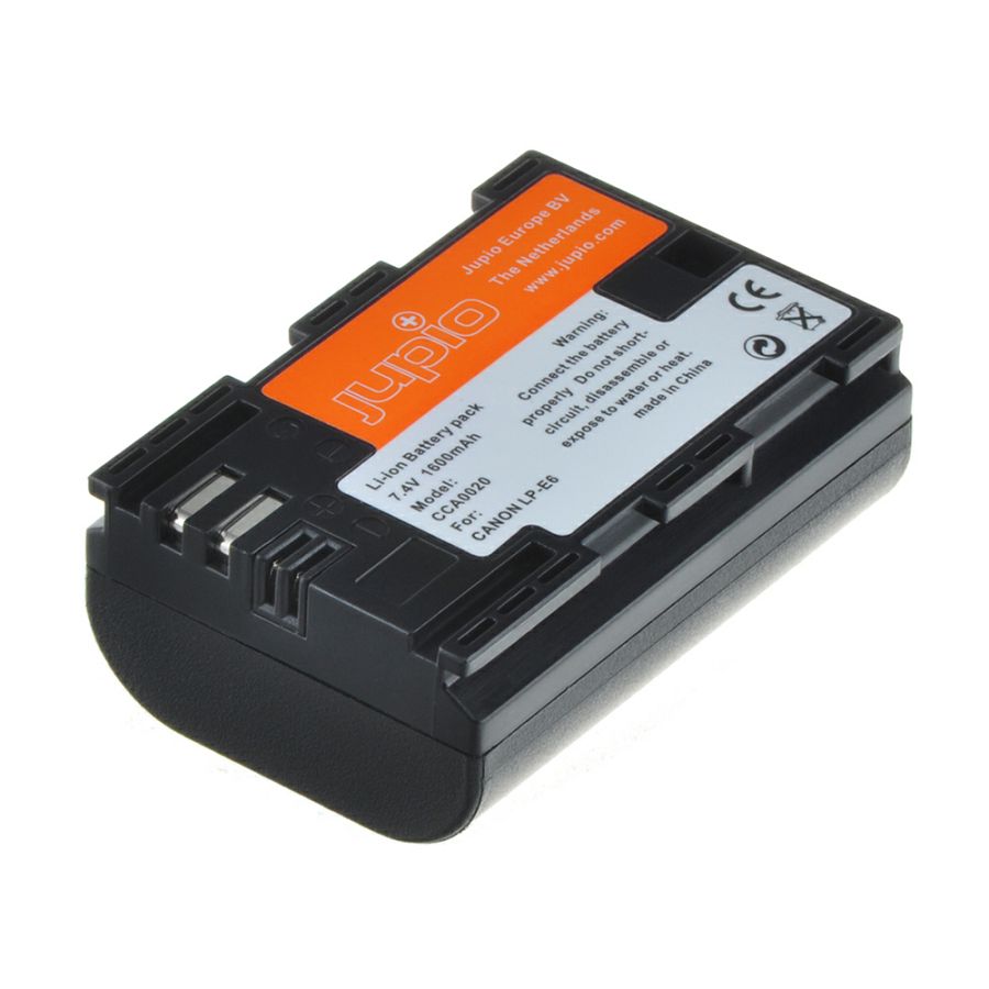 Jupio LP-E6 1700mAh 7.2V Chip baterija za Canon EOS 80D, 7D II, 5DsR, 5D III, 6D, 7D, 70D, 60D, 5D II, XC10, 5Ds, 60Da, LPE6, LP-E6 Lithium-Ion Battery Pack (CCA0020V2)