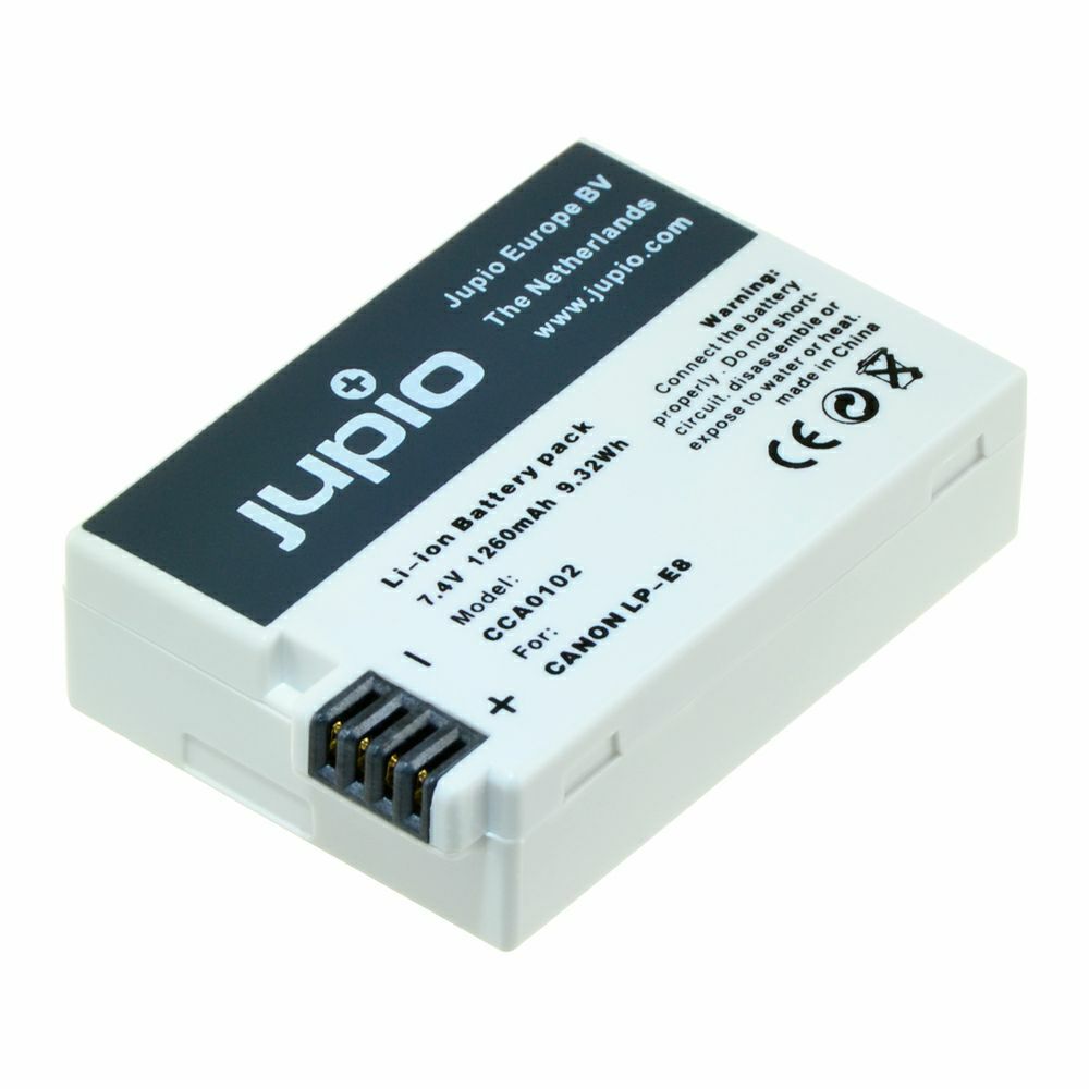 Jupio LP-E8 Ultra 1260mAh 9.32Wh 7.4V Lithium-Ion Battery Pack baterija za Canon EOS 700D, 650D, 600D, 550D (CCA0102)