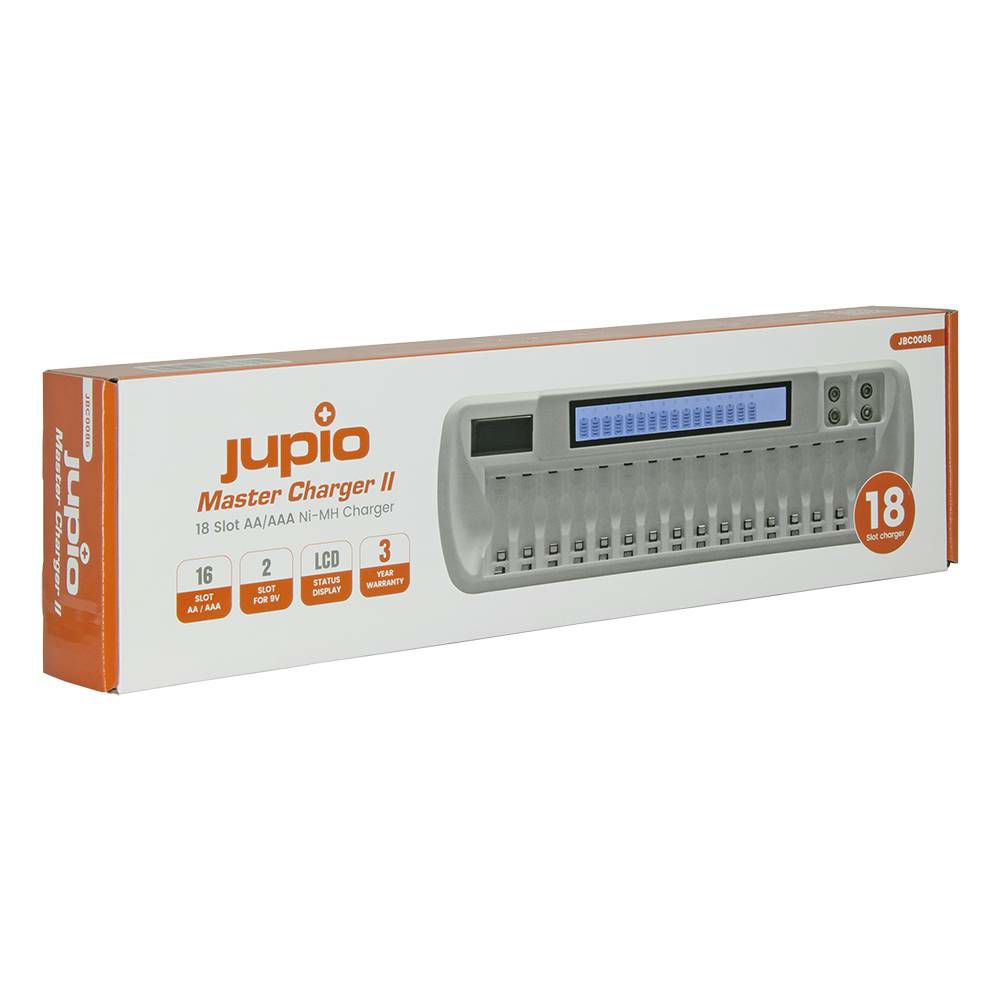 Jupio Master Charger II 16x AA or AAA brzi punjač istovremeno puni 16kom baterija (JBC0086)