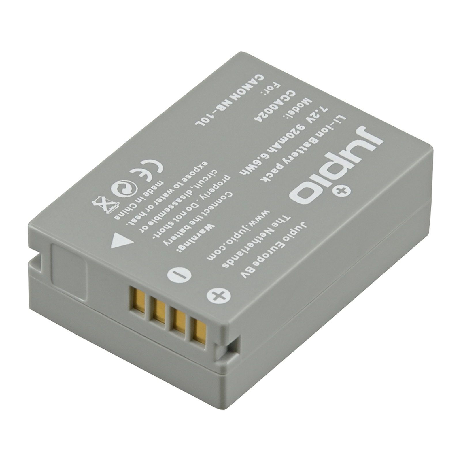 Jupio NB-10L 920mAh 7.4V baterija za Canon PowerShot G1 X, G15, G16, SX40 IS, SX50 HS Lithium-Ion Battery Pack (CCA0024)