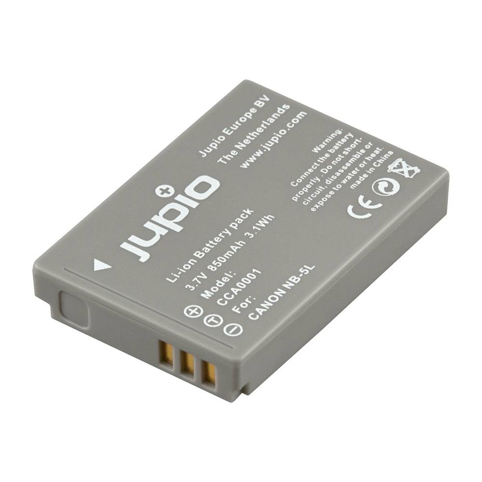 Jupio NB-5L 850mAh 3.7V baterija za Canon PowerShot SD700, 790, 800, 850, 870, 880, 890, 900, 950, 970, 990, SX200 IS (CCA0001)