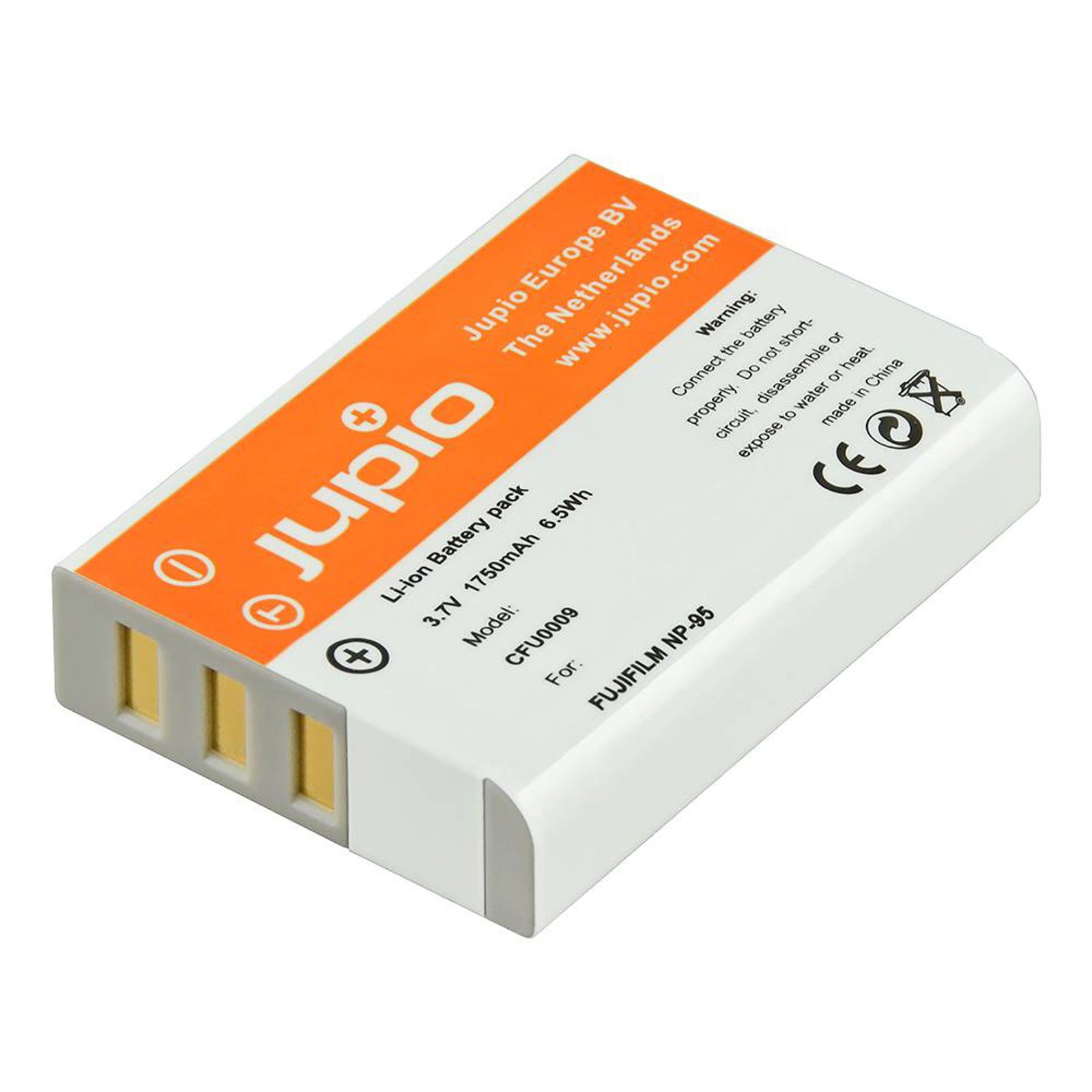 Jupio NP-95 za Fuji baterija CFU0009 1750mAh 3.7V Lithium-Ion Battery Pack za Fujifilm FinePix F30, F31FD, X-100, X-100S, X-100T, X-30, X-S1, Real 3D W1, GXR, GXR A12, GXR Mount A12, GXR P10, GXR S10