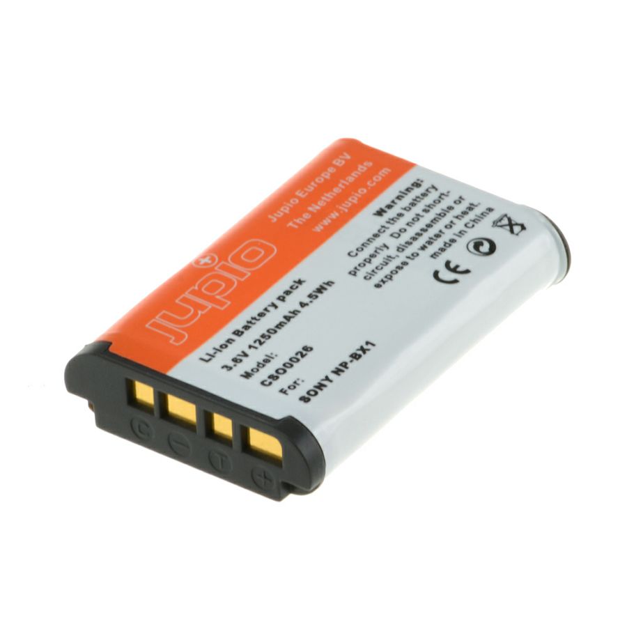 Jupio NP-BX1 1250mAh 3.6V baterija za Sony CyberShot DSC-HX300 DSC-HX400 DSC-HX50V DSC-HX60 DSC-HX90 DSC-H400 DSC-RX1 DSC-RX1R, DSC-RX100 DSC-RX100 III DSC-RX100M4 DSC-WX300 RX100 DSC-RX100 II III IV