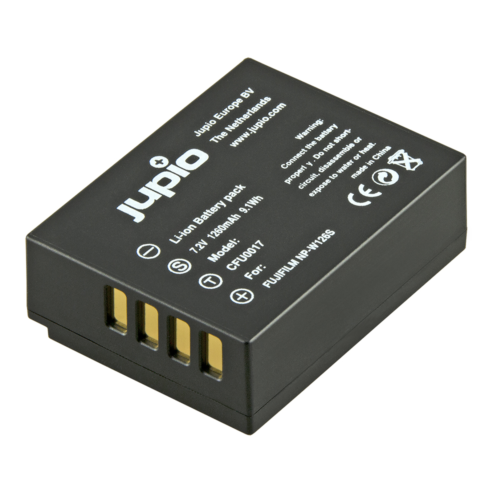 Jupio NP-W126S 1260mAh 7.2V baterija za Fujifilm Fuji FinePix X-Pro2, X-T2, T500, HS30EXR, HS33EXR, HS50EXR, X-Pro1, X-A1, X-A2, X-E1, X-E2, X-T1, X-T10 (CFU0017)