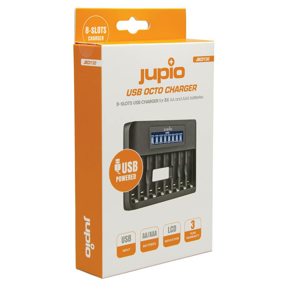 Jupio Octo Charger USB LCD 8-slots Battery Charger punjač za 8x AA AAA baterija (JBC0130)