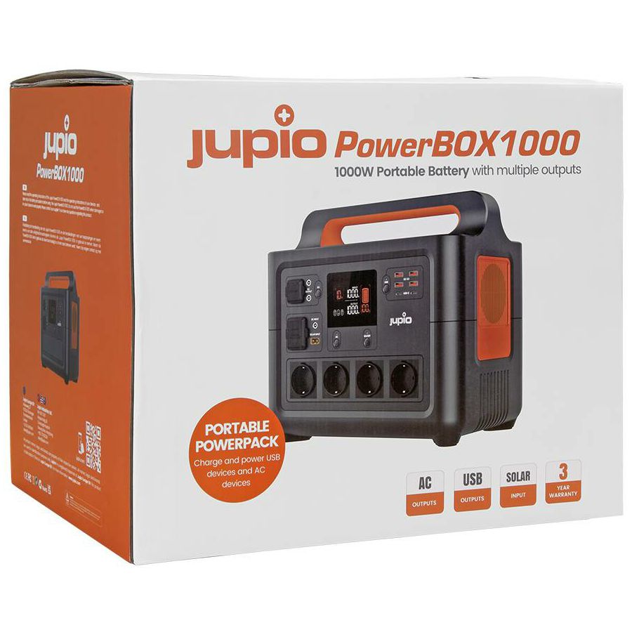 Jupio PowerBox 1000 EU 1228.8Wh LiFePO4 baterijsko napajanje 220V (JPB1000EU)